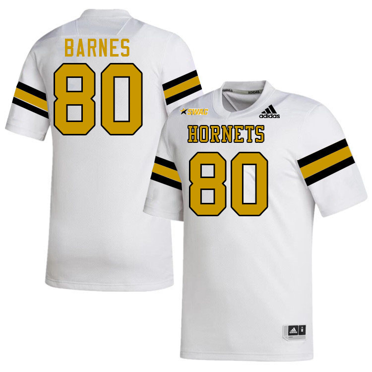 Alabama State Hornets #80 Khayman Barnes College Football Jerseys Stitched Sale-White